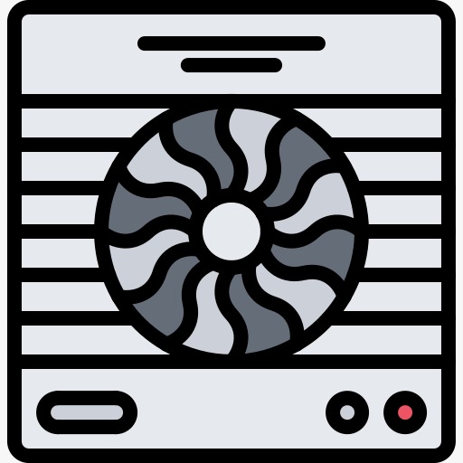 Heater with fan icon